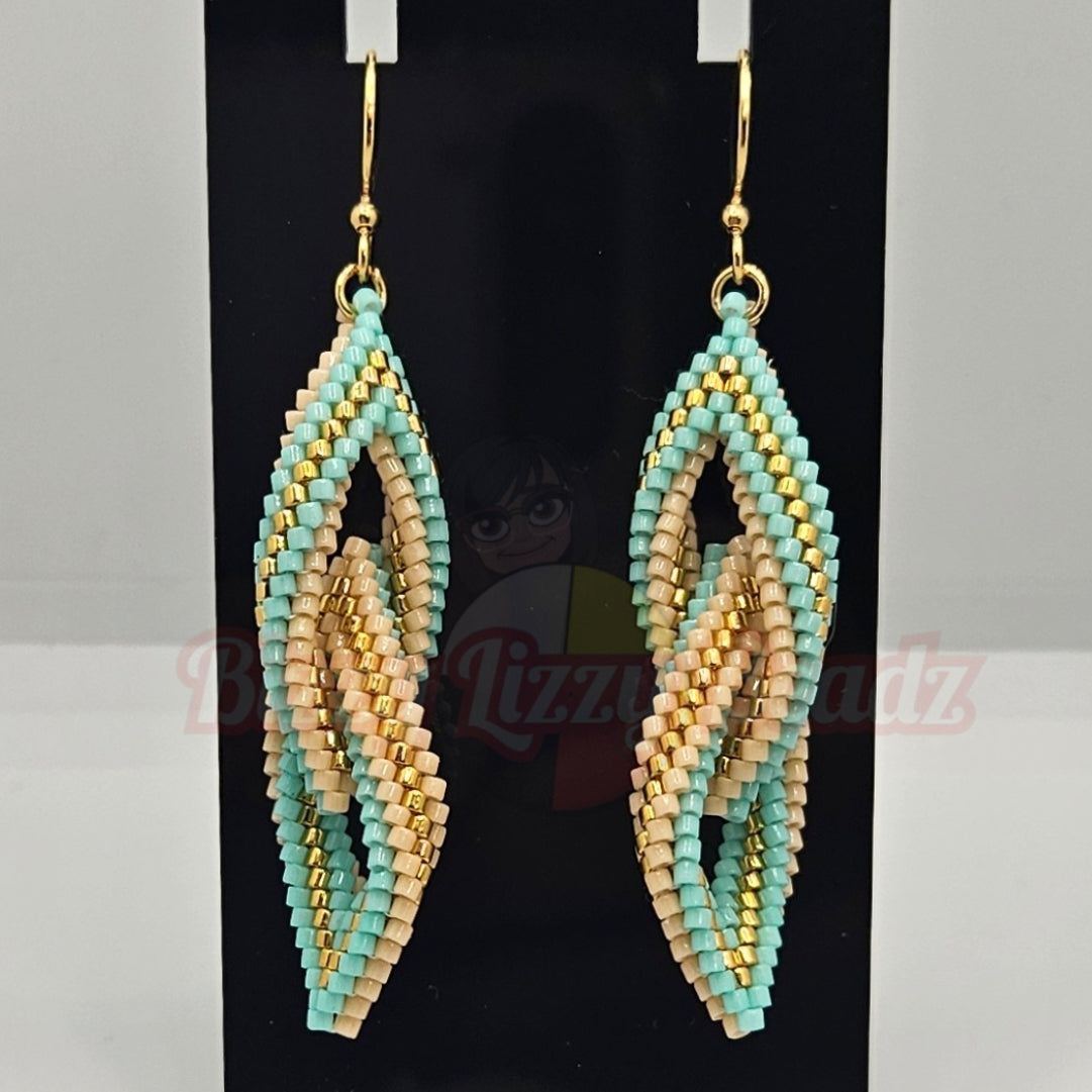 Pastel - Double Mini Peyote - Turquoise/Orange