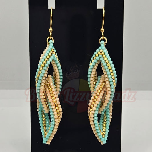 Pastel - Double Mini Peyote - Turquoise/Orange