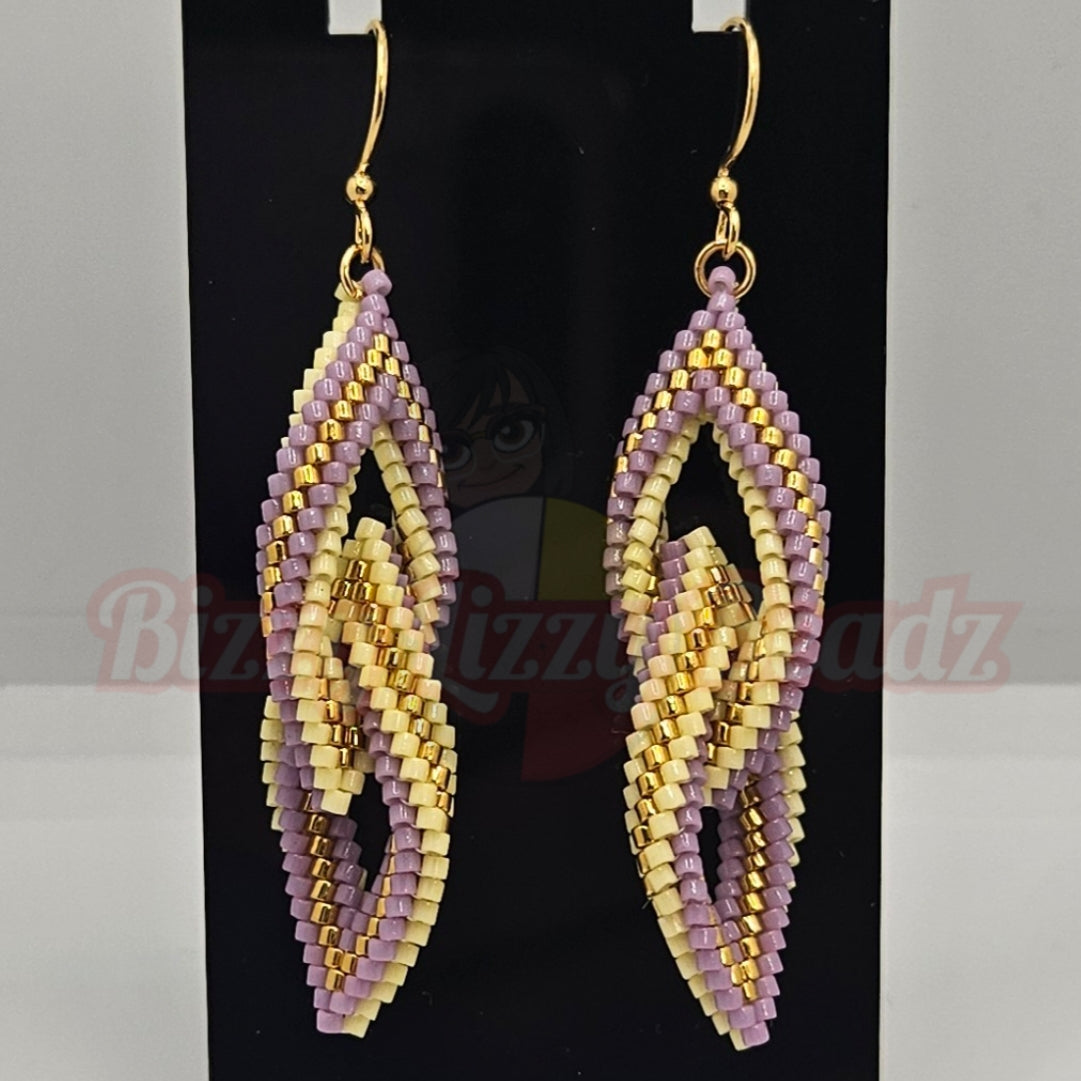 Pastel - Double Mini Peyote Purple/Yellow