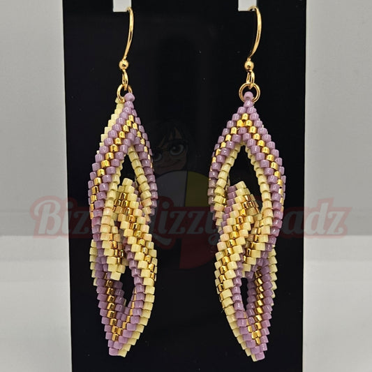 Pastel - Double Mini Peyote Purple/Yellow