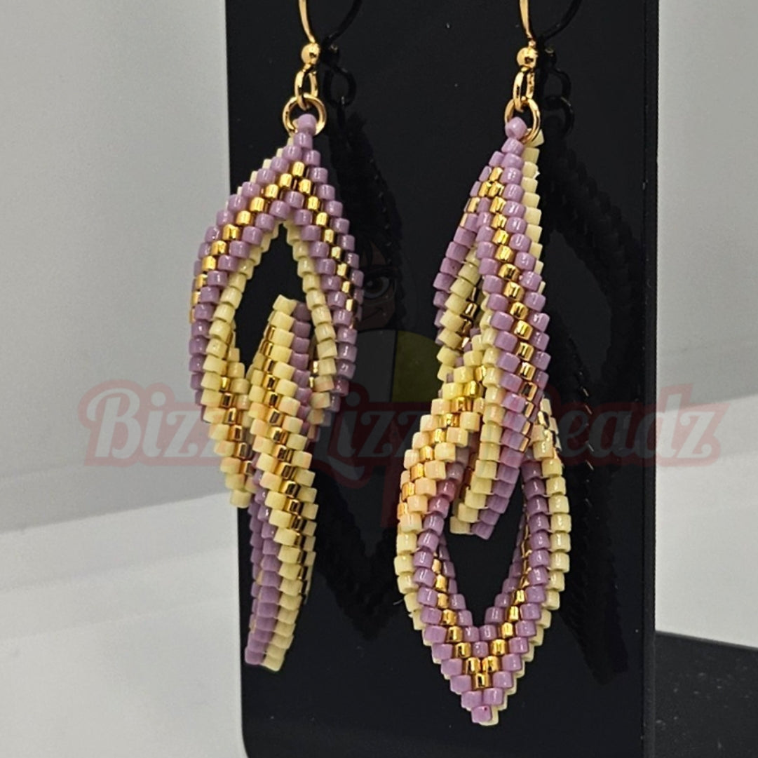 Pastel - Double Mini Peyote Purple/Yellow