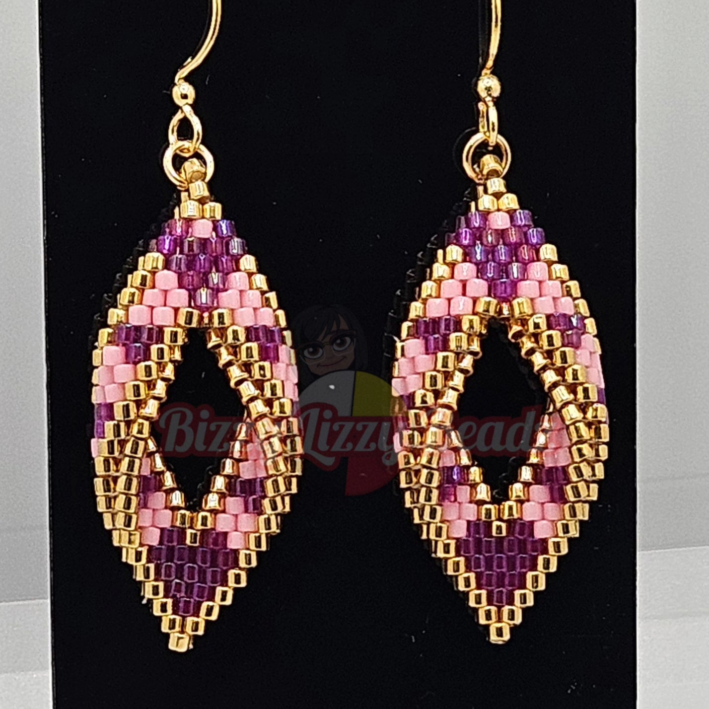 Mini Peyote Hearts- Pink/Fushia